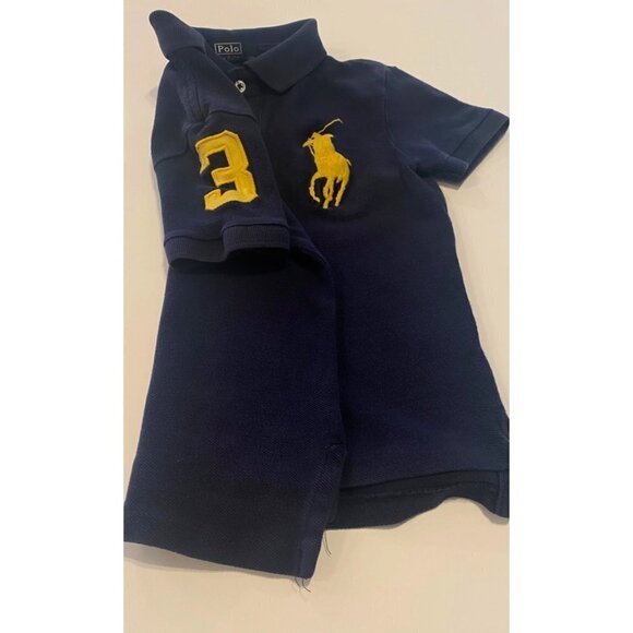 Ralph Lauren Green Plaid & Blue Polo Shirt, Big Logo, Toddlers Boys 3T, Lot - Picture 5 of 9